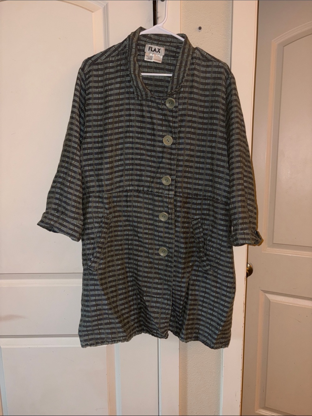 FLAX Striped Linen Jacket